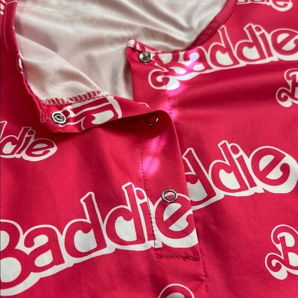 Pink Baddie' Long Sleeve Romper - Picture 5 of 7